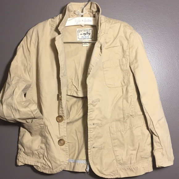 🗣FINAL SALE 👀Children’s Place Girls Khaki Jacket - Picture 1 of 6